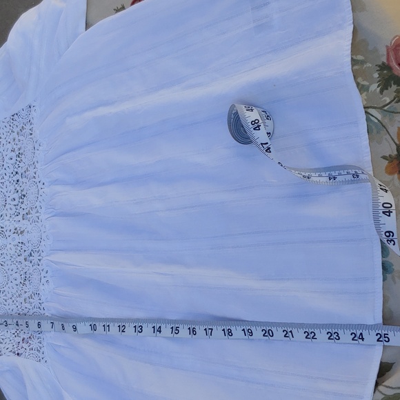 GAP French Style Lace and Cotton Top with High Collar in White size Small NWT - Picture 15 of 17